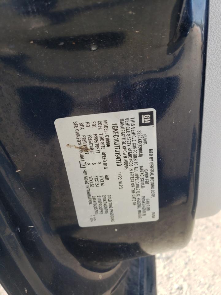 2007 GMC Yukon Xl C1500 VIN: 1GKFC16J77J194770 Lot: 93774675