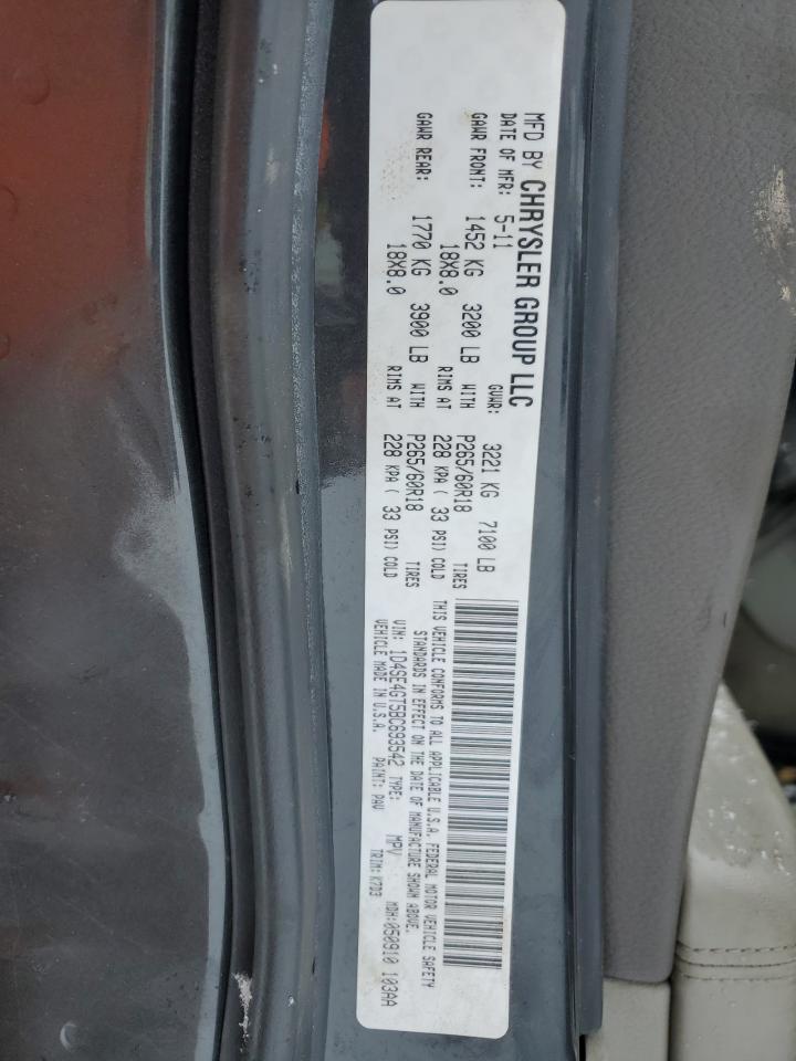 2011 Dodge Durango Crew VIN: 1D4SE4GT5BC693542 Lot: 92094175