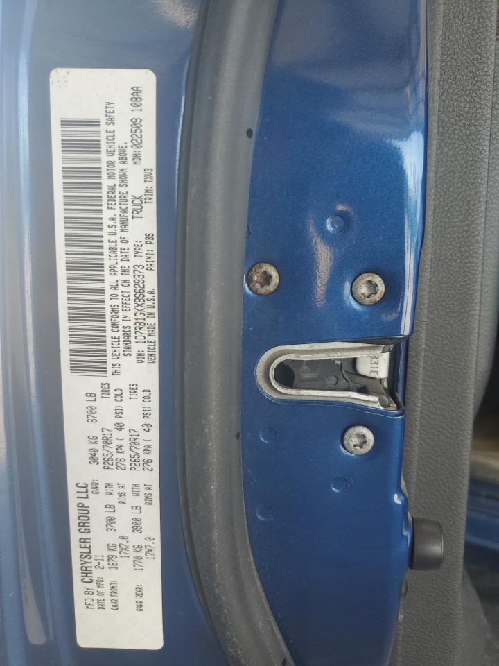 2011 Dodge Ram 1500 VIN: 1D7RB1GKXBS629373 Lot: 91318135