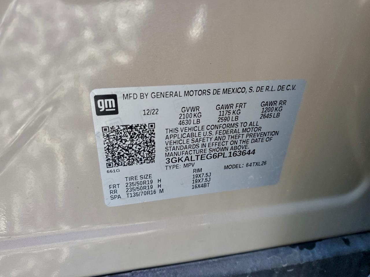 2023 GMC Terrain Sle VIN: 3GKALTEG6PL163644 Lot: 92426575