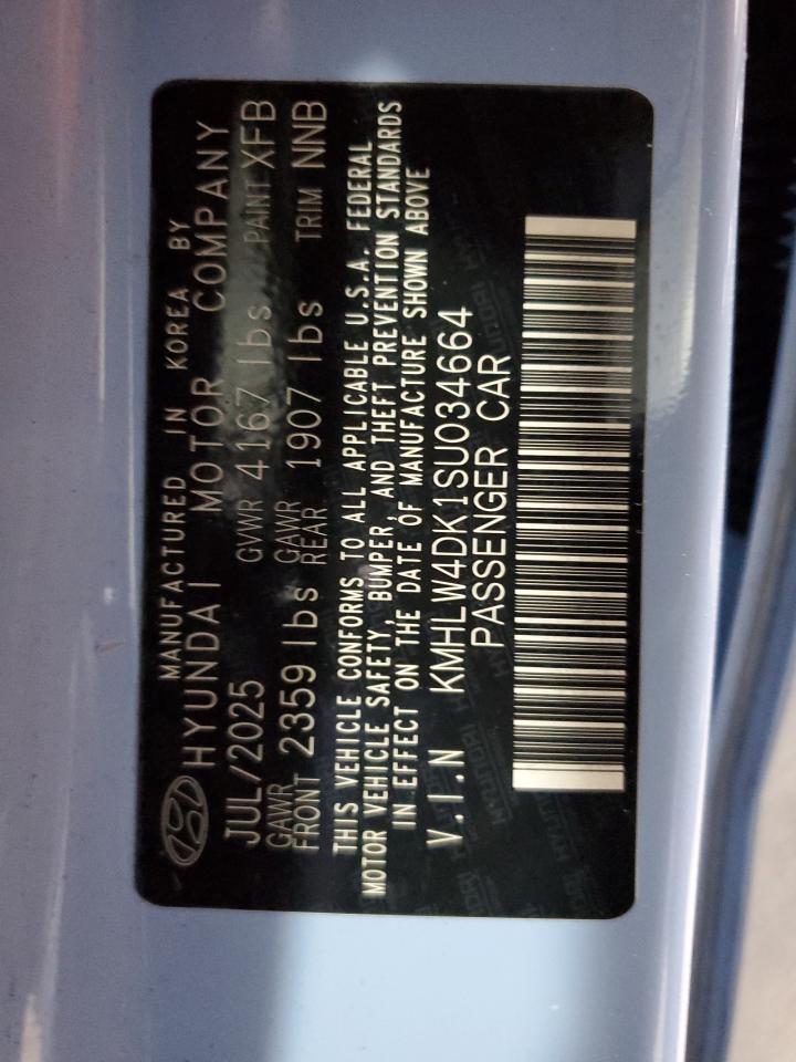 2025 Hyundai Elantra N VIN: KMHLW4DK1SU034664 Lot: 93597795