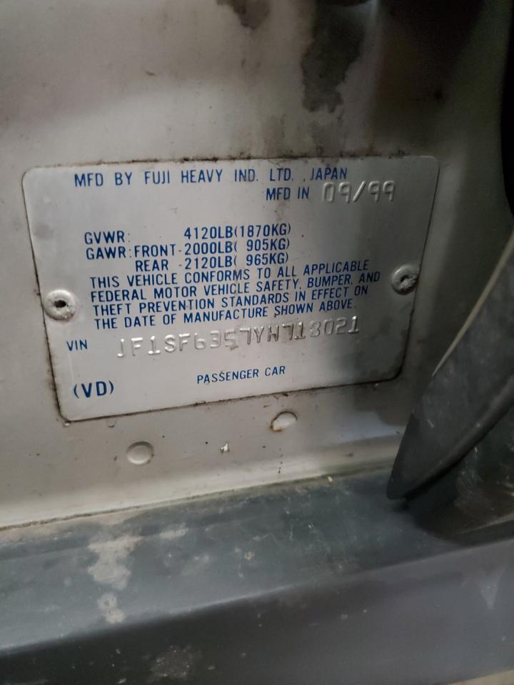 2000 Subaru Forester L VIN: JF1SF6357YH718021 Lot: 93482825