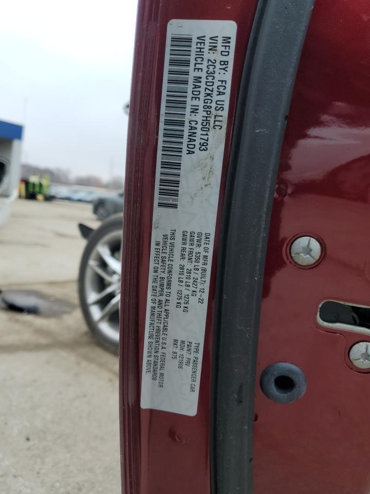 2023 Dodge Challenger Gt VIN: 2C3CDZKG8PH501793 Lot: 92840035