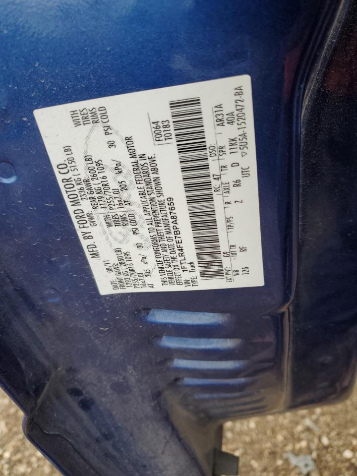 2011 Ford Ranger Super Cab VIN: 1FTLR4FE7BPA87659 Lot: 92950535