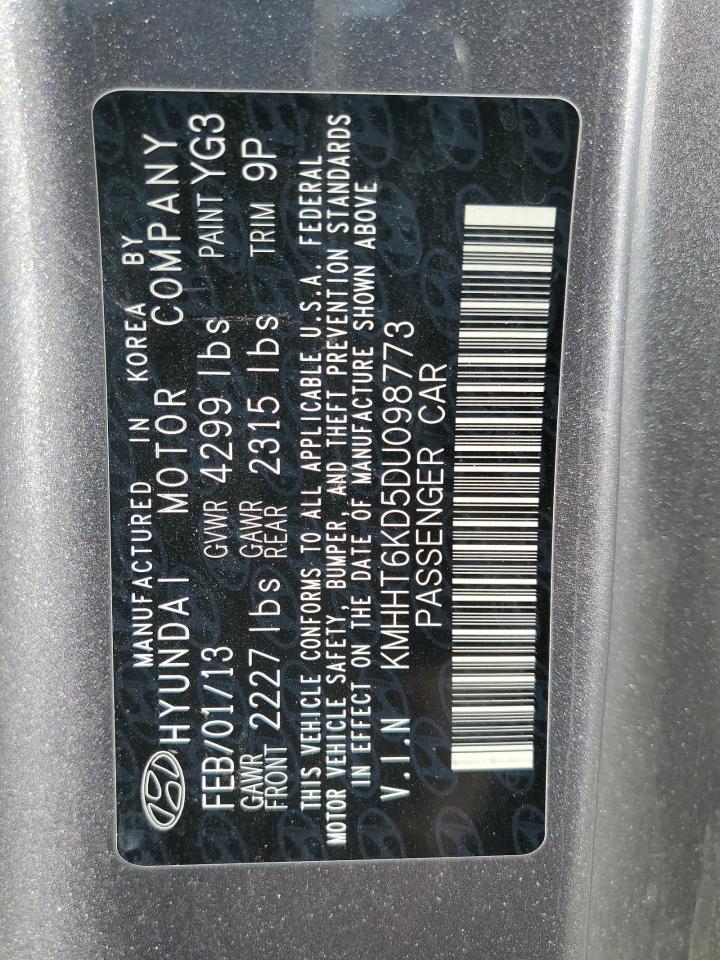 2013 Hyundai Genesis Coupe 2.0T VIN: KMHHT6KD5DU098773 Lot: 92204205