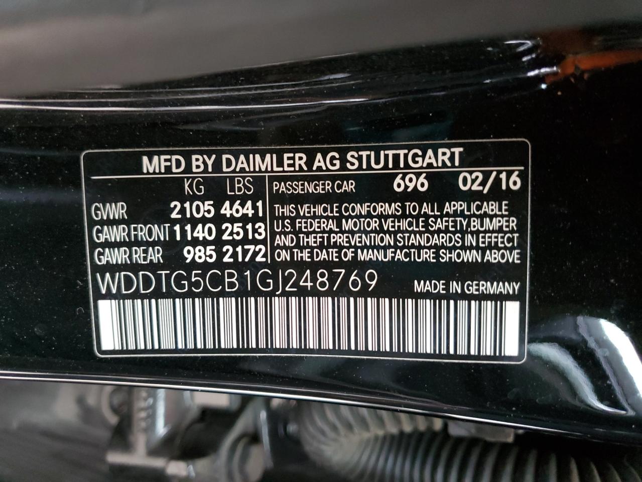 2016 Mercedes-Benz Gla 45 Amg VIN: WDDTG5CB1GJ248769 Lot: 93613865