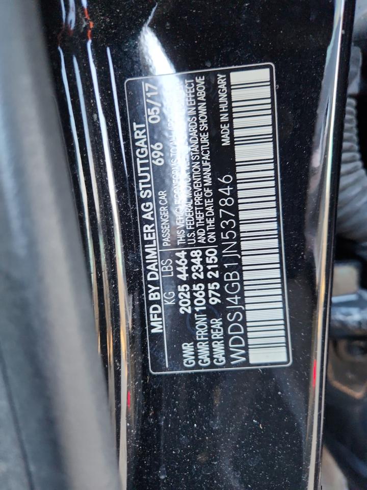 2018 Mercedes-Benz Cla 250 4Matic VIN: WDDSJ4GB1JN537846 Lot: 90803165