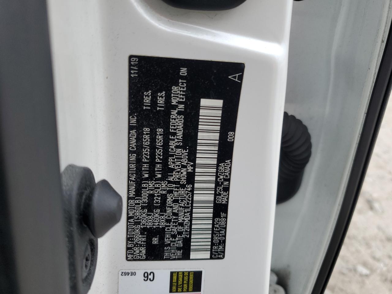 2020 Lexus Rx 350 VIN: 2T2HZMDA1LC225746 Lot: 90926575