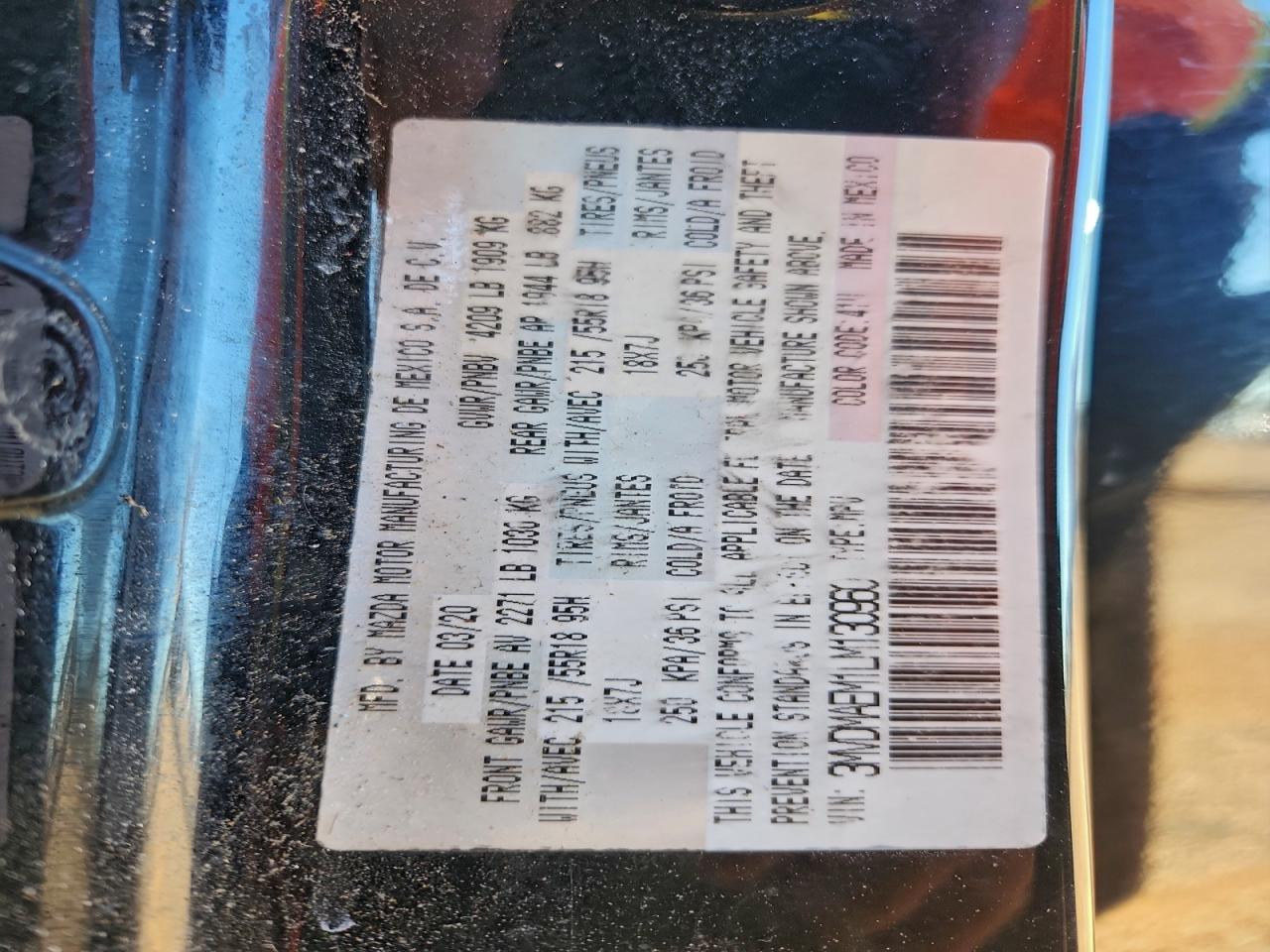 2020 Mazda Cx-30 Premium VIN: 3MVDMAEM1LM130960 Lot: 94503345