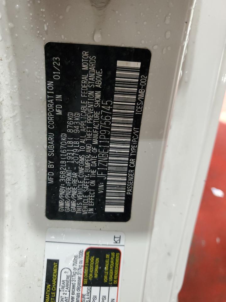 2023 Toyota Gr 86 Premium VIN: JF1ZNBE11P9756745 Lot: 92472395