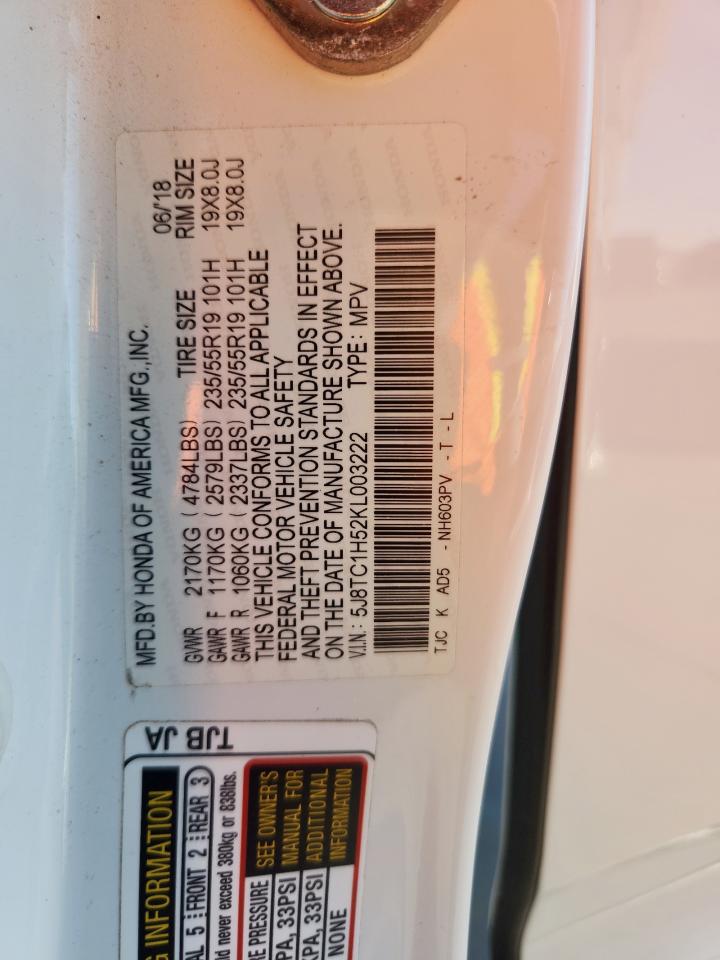 2019 Acura Rdx Technology VIN: 5J8TC1H52KL003222 Lot: 91977095