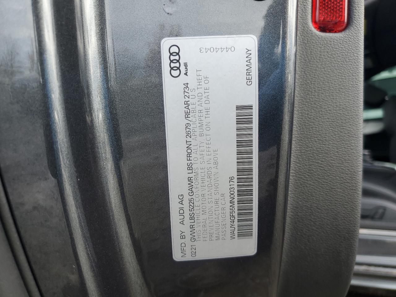 2021 Audi S5 Prestige VIN: WAUY4GF55MN003176 Lot: 90843495