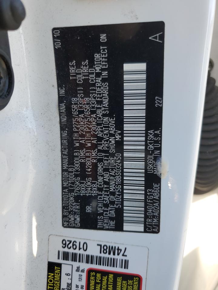 2011 Toyota Sequoia Sr5 VIN: 5TDZY5G18BS032450 Lot: 92107875