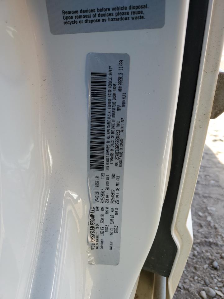 2015 Chrysler Town & Country Touring VIN: 2C4RC1BGXFR534653 Lot: 91011235