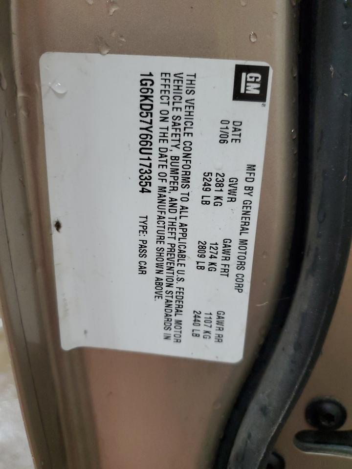 2006 Cadillac Dts VIN: 1G6KD57Y66U173354 Lot: 90441635