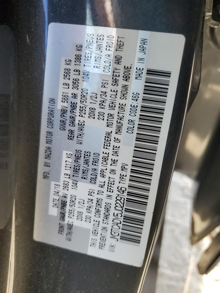 2018 Mazda Cx-9 Grand Touring VIN: JM3TCADY5J0229146 Lot: 91550665