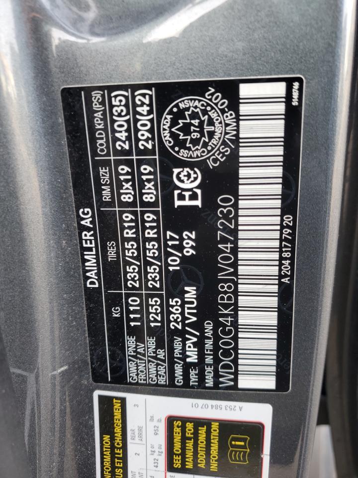 2018 Mercedes-Benz Glc 300 4Matic VIN: WDC0G4KB8JV047230 Lot: 92074865