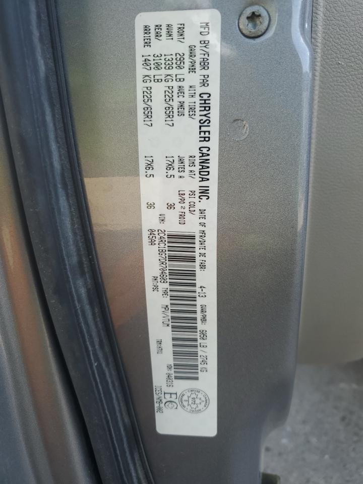 2013 Chrysler Town & Country Touring VIN: 2C4RC1BG7DR704609 Lot: 91707435