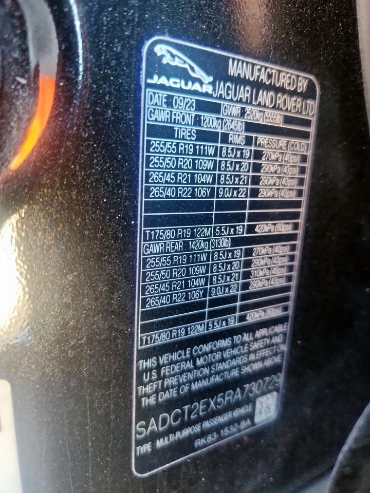 2024 Jaguar F-Pace R-Dynamic S VIN: SADCT2EX5RA730729 Lot: 92355025