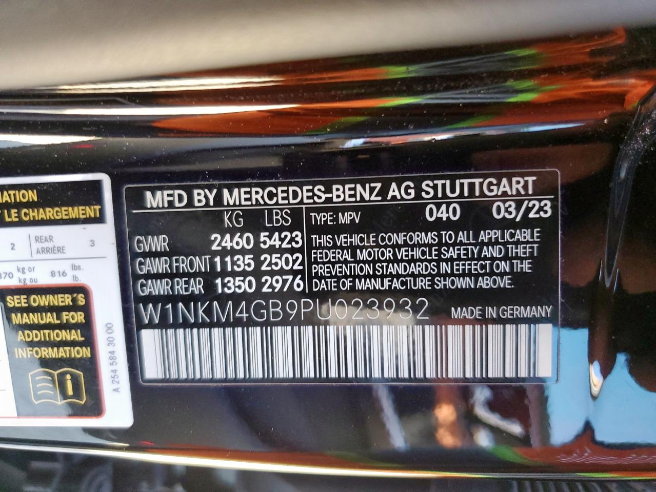 2023 Mercedes-Benz Glc 300 VIN: W1NKM4GB9PU023932 Lot: 91712265