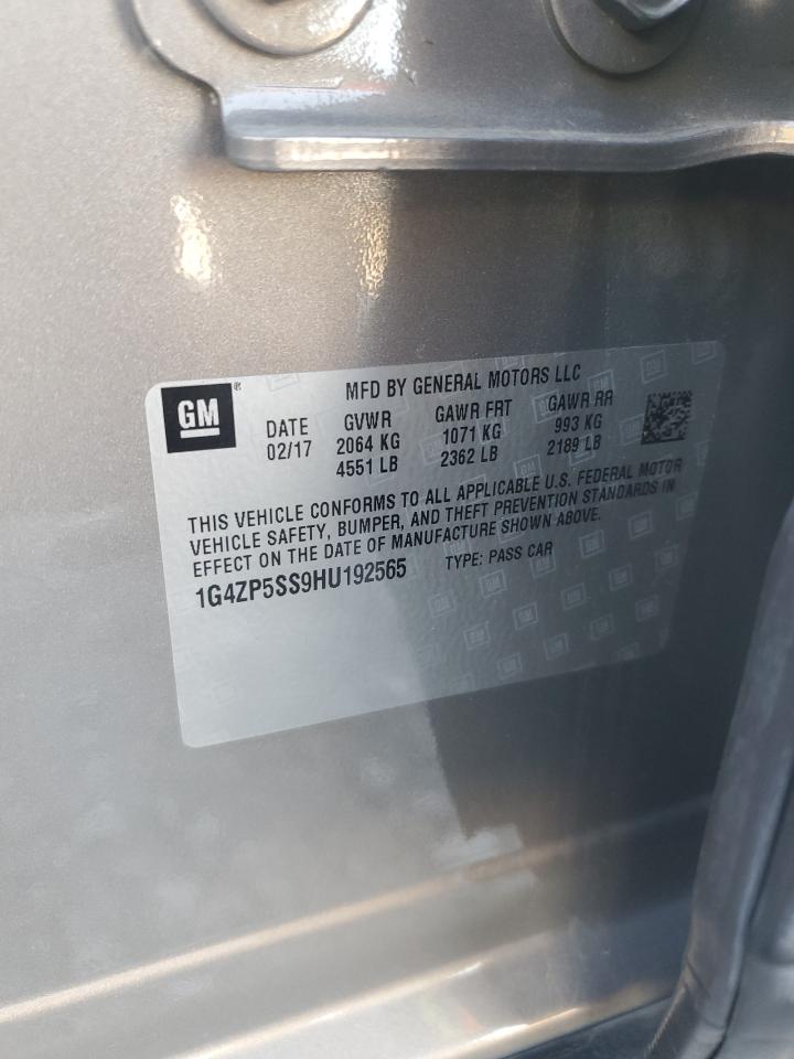 2017 Buick Lacrosse Essence VIN: 1G4ZP5SS9HU192565 Lot: 91367745