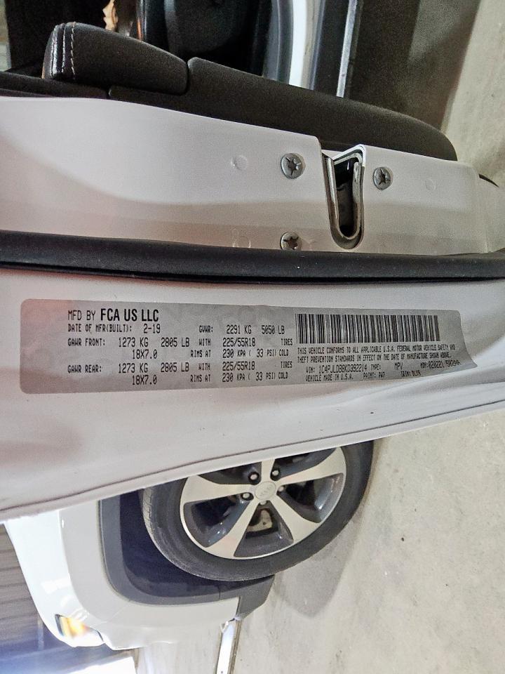 2019 Jeep Cherokee Limited VIN: 1C4PJLDB8KD392214 Lot: 90803485