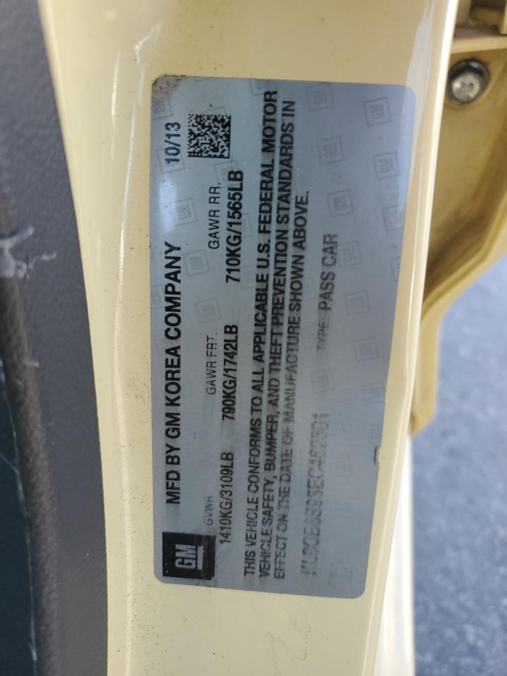 2014 Chevrolet Spark Ls VIN: KL8CB6S93EC462301 Lot: 91527115