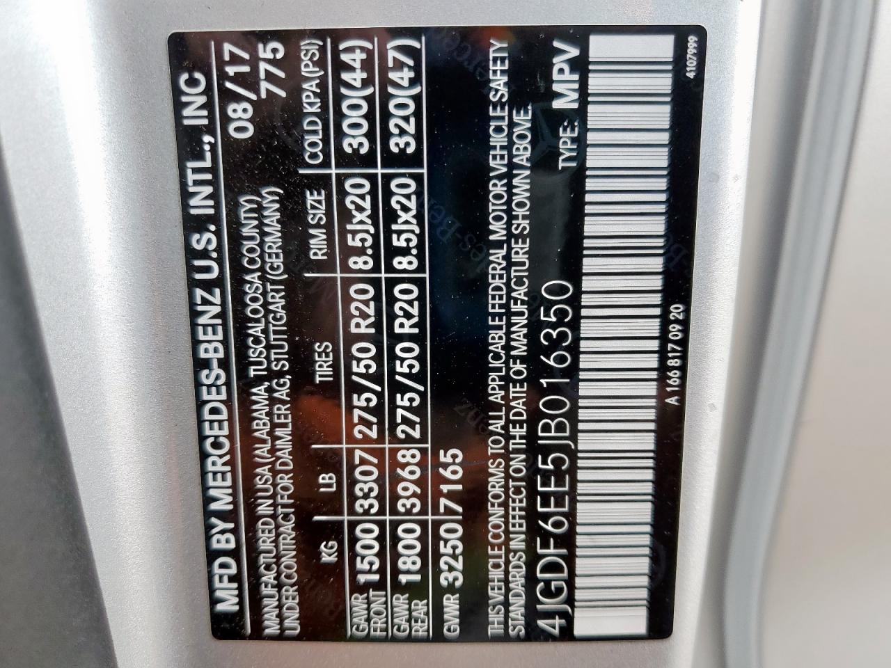 2018 Mercedes-Benz Gls 450 4Matic VIN: 4JGDF6EE5JB016350 Lot: 92857075