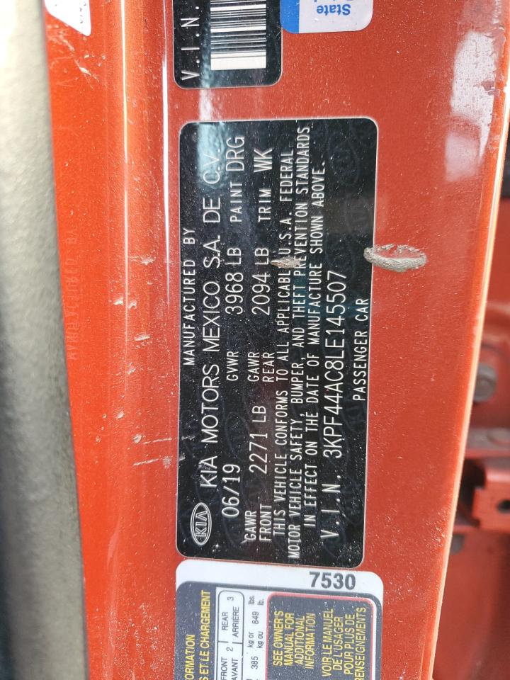 2020 Kia Forte Gt VIN: 3KPF44AC8LE145507 Lot: 92352355