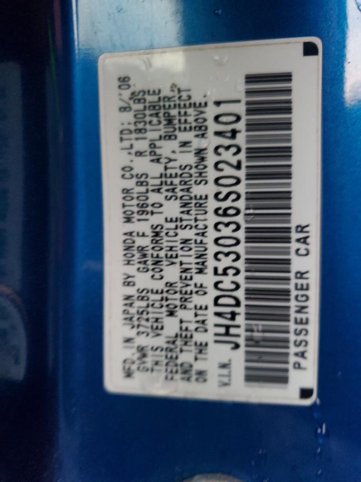 2006 Acura Rsx Type-S VIN: JH4DC53036S023401 Lot: 93432815