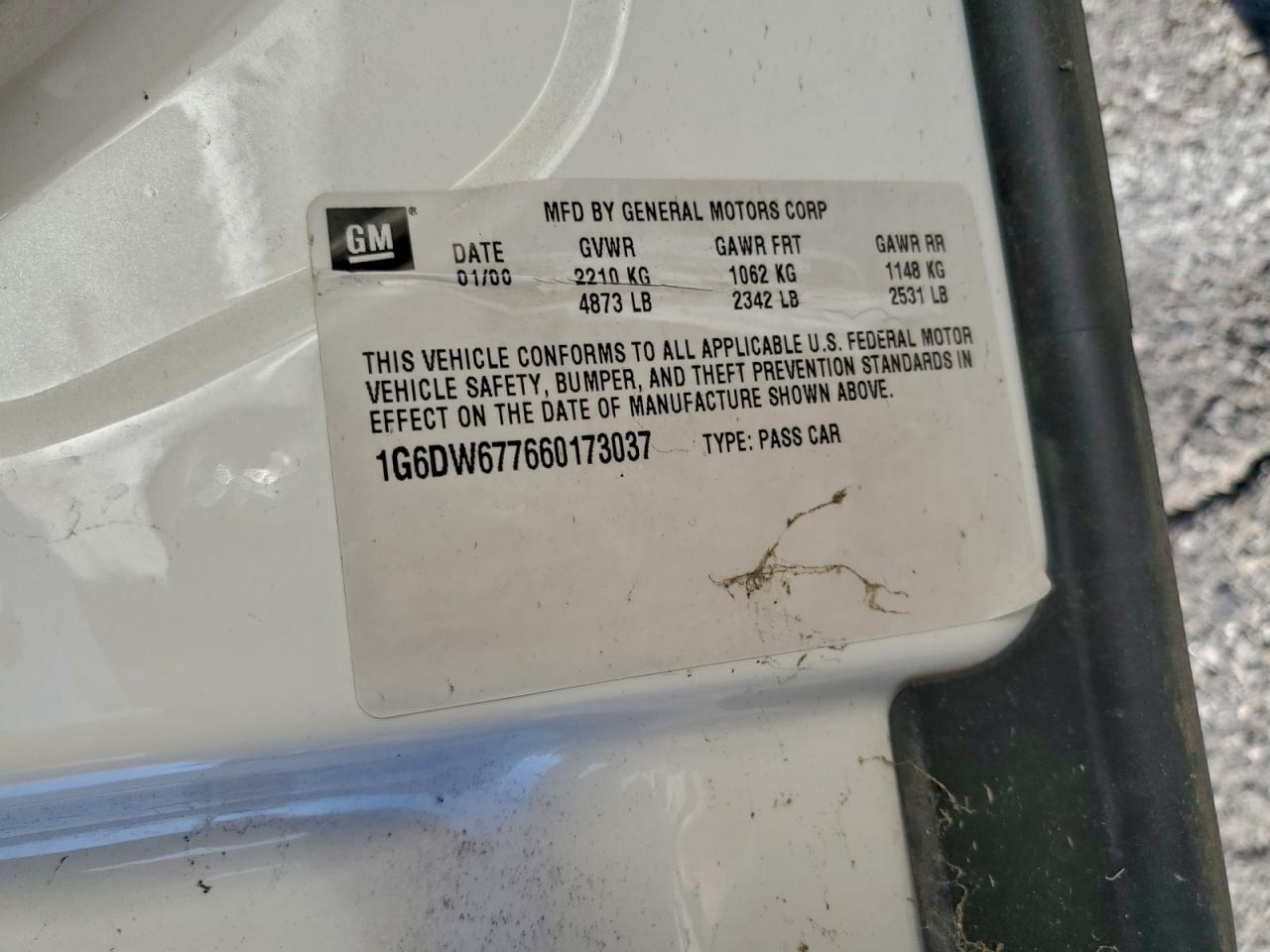 2006 Cadillac Sts VIN: 1G6DW677660173037 Lot: 94678835