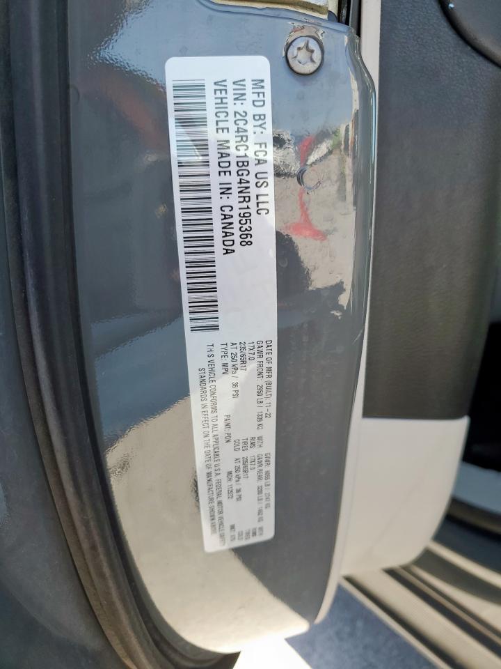 2022 Chrysler Pacifica Touring L VIN: 2C4RC1BG4NR195368 Lot: 90992995