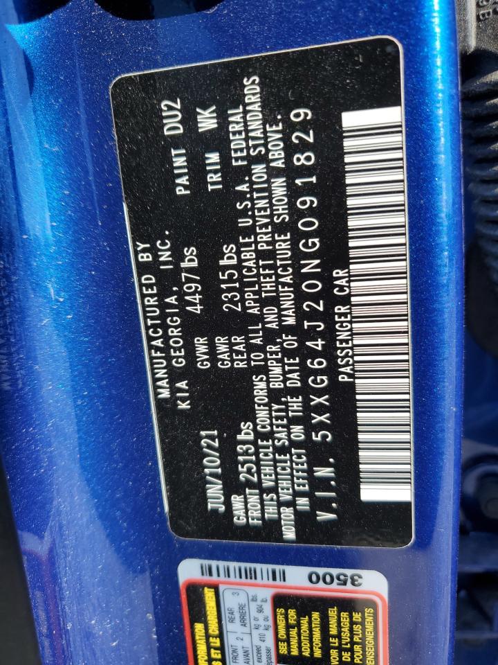 2022 Kia K5 Gt Line VIN: 5XXG64J20NG091829 Lot: 91339745