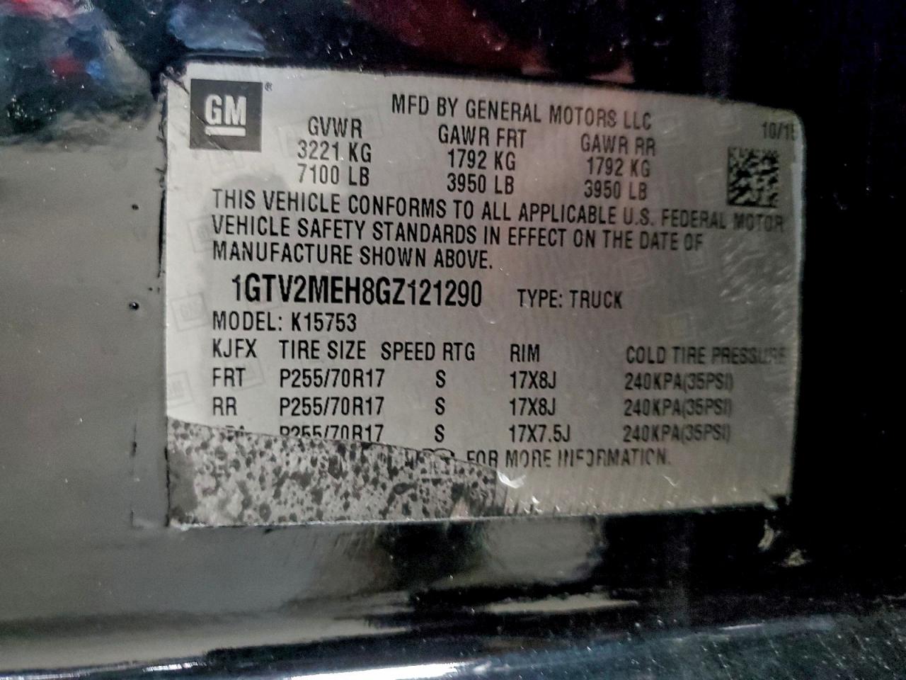 2016 GMC Sierra K1500 Sle VIN: 1GTV2MEH8GZ121290 Lot: 94480515