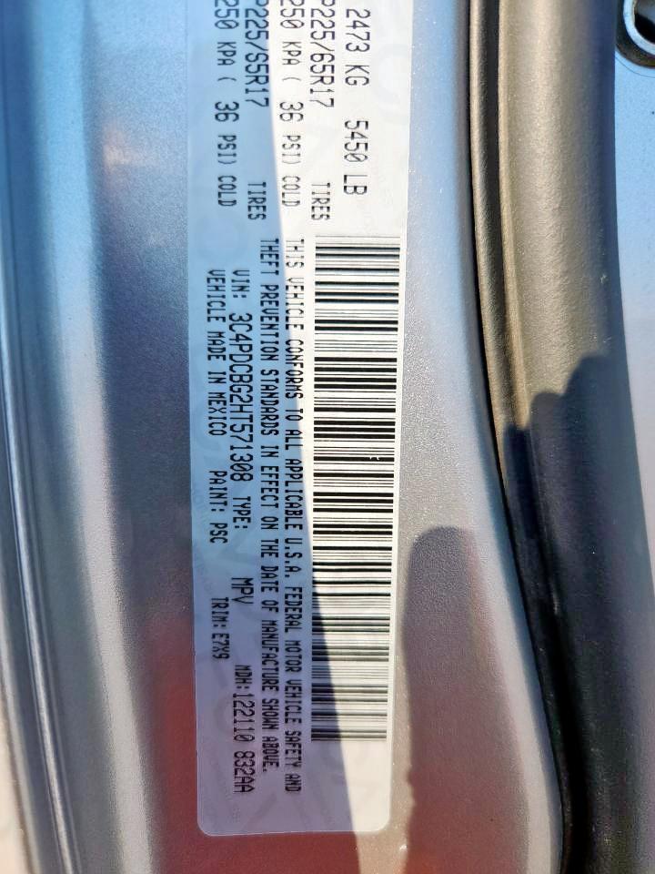 2017 Dodge Journey Sxt VIN: 3C4PDCBG2HT571308 Lot: 92017845