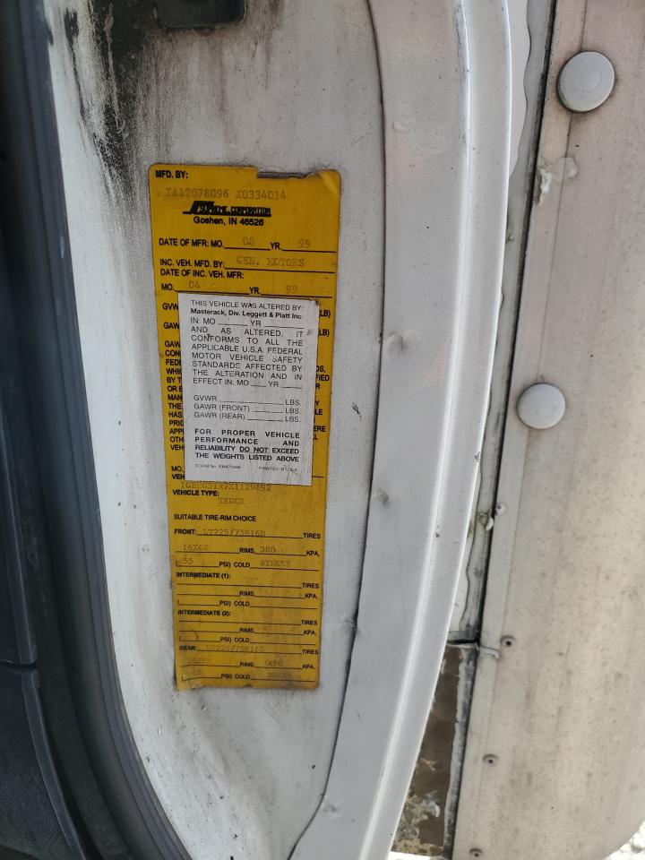 1999 Chevrolet Express G3500 VIN: 1GBHG31R7X1129892 Lot: 92225805