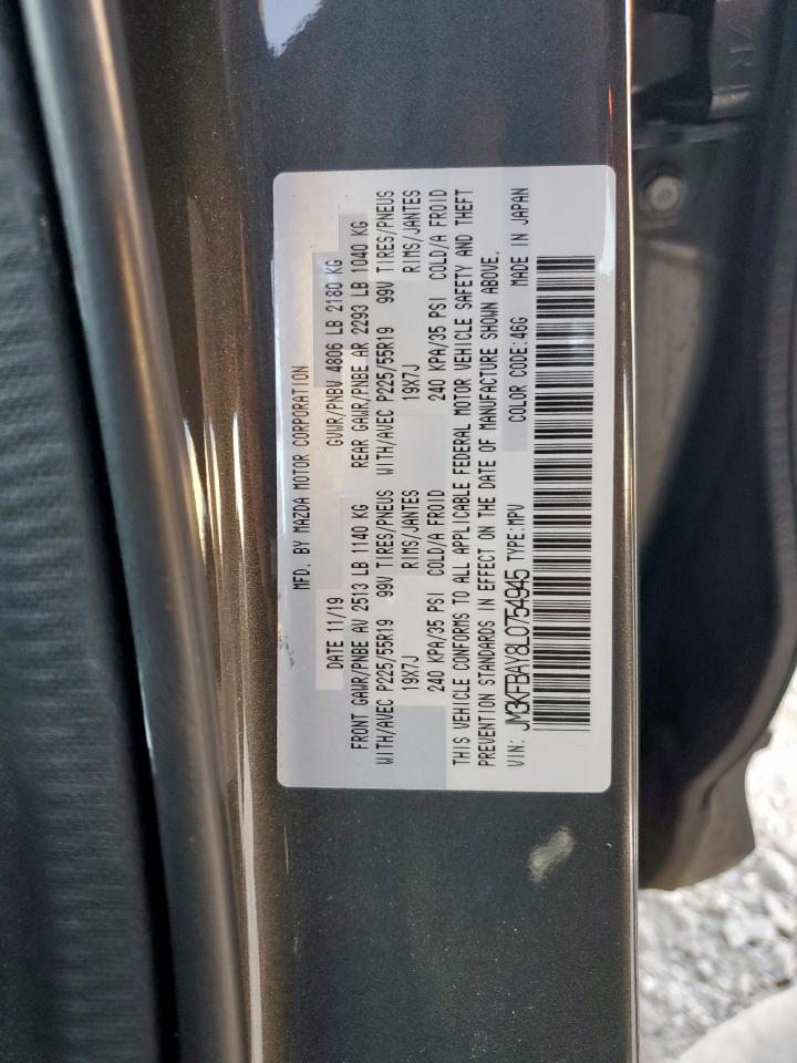 2020 Mazda Cx-5 Grand Touring Reserve VIN: JM3KFBAY8L0754945 Lot: 92527165