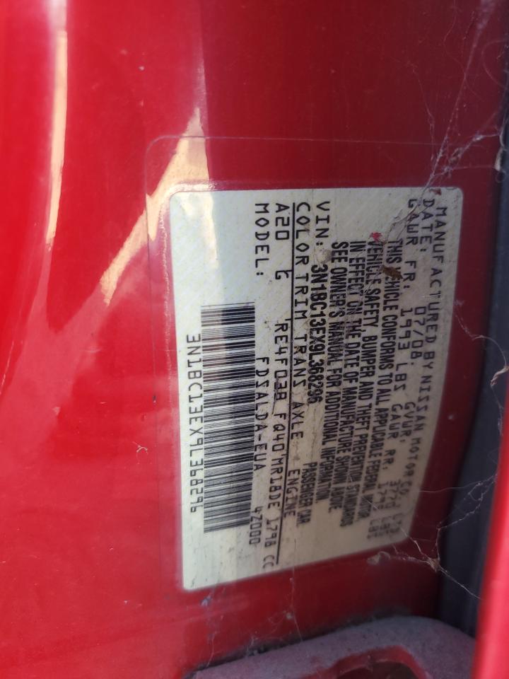 2009 Nissan Versa S VIN: 3N1BC13EX9L368296 Lot: 91259975