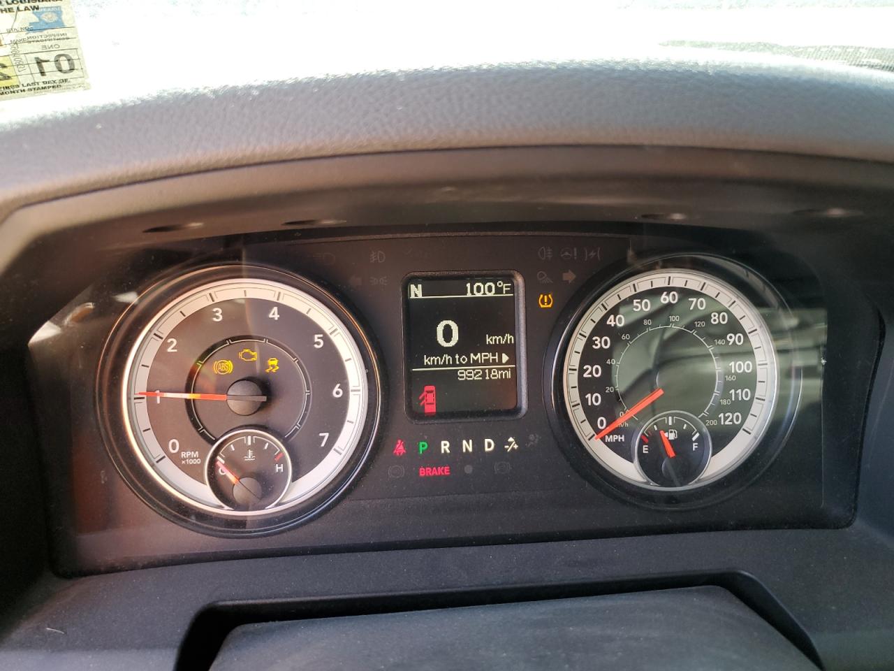 2019 Ram 1500 Classic Tradesman VIN: 1C6RR6FG4KS665373 Lot: 92661695