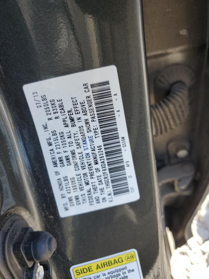 2013 Honda Accord Exl VIN: 1HGCR2F8XDA265246 Lot: 91428655