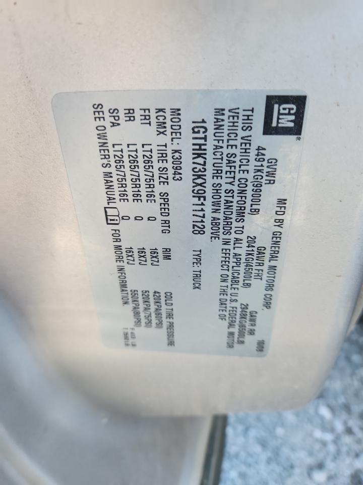 2009 GMC Sierra K3500 VIN: 1GTHK73KX9F117128 Lot: 92448385