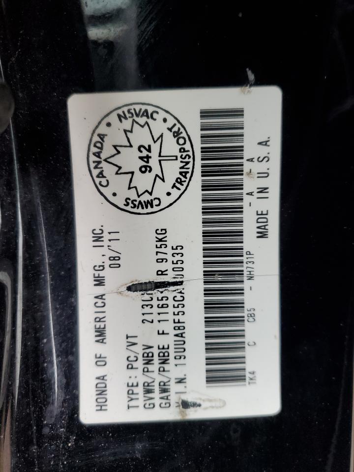 2012 Acura Tl VIN: 19UUA8F55CA800535 Lot: 92471975