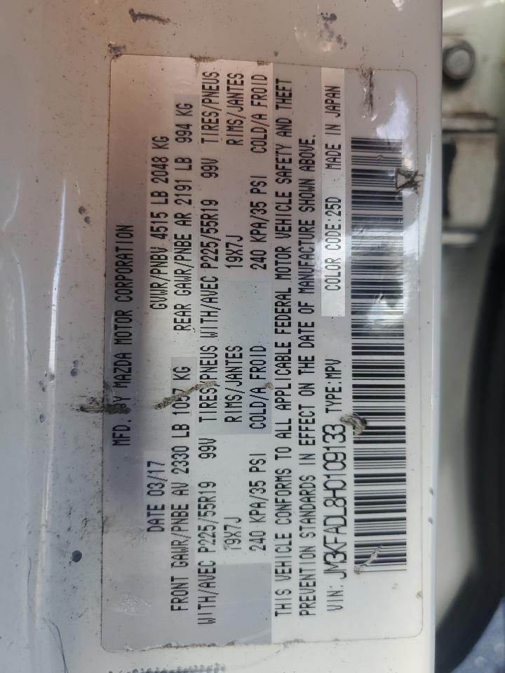 2017 Mazda Cx-5 Grand Touring VIN: JM3KFADL8H0109133 Lot: 91738565