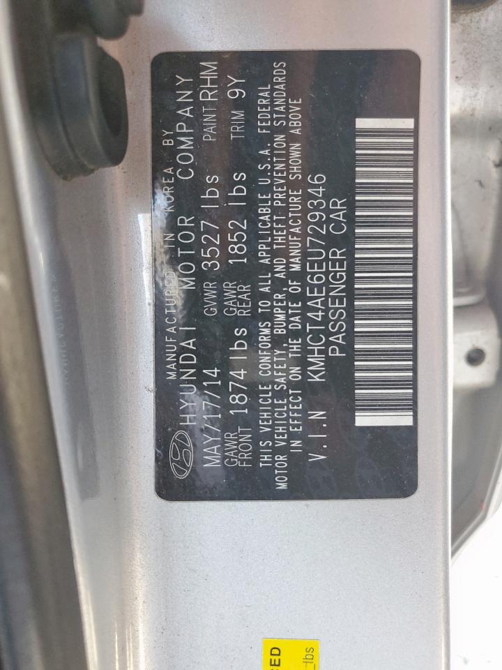 2014 Hyundai Accent Gls VIN: KMHCT4AE6EU729346 Lot: 92535035