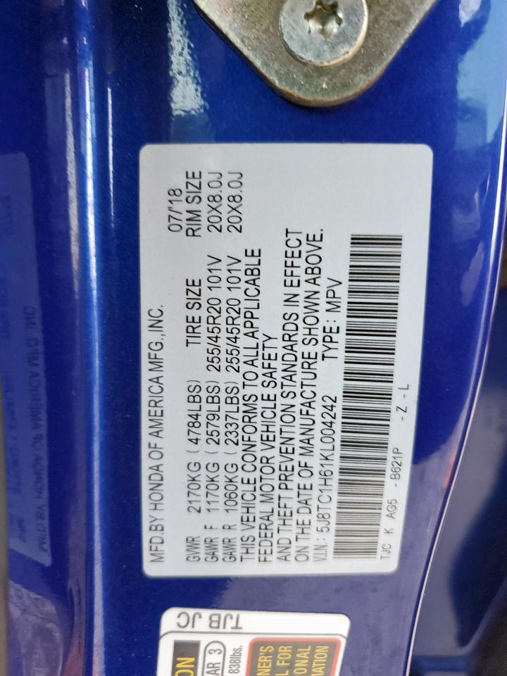 2019 Acura Rdx A-Spec VIN: 5J8TC1H61KL004242 Lot: 92445685