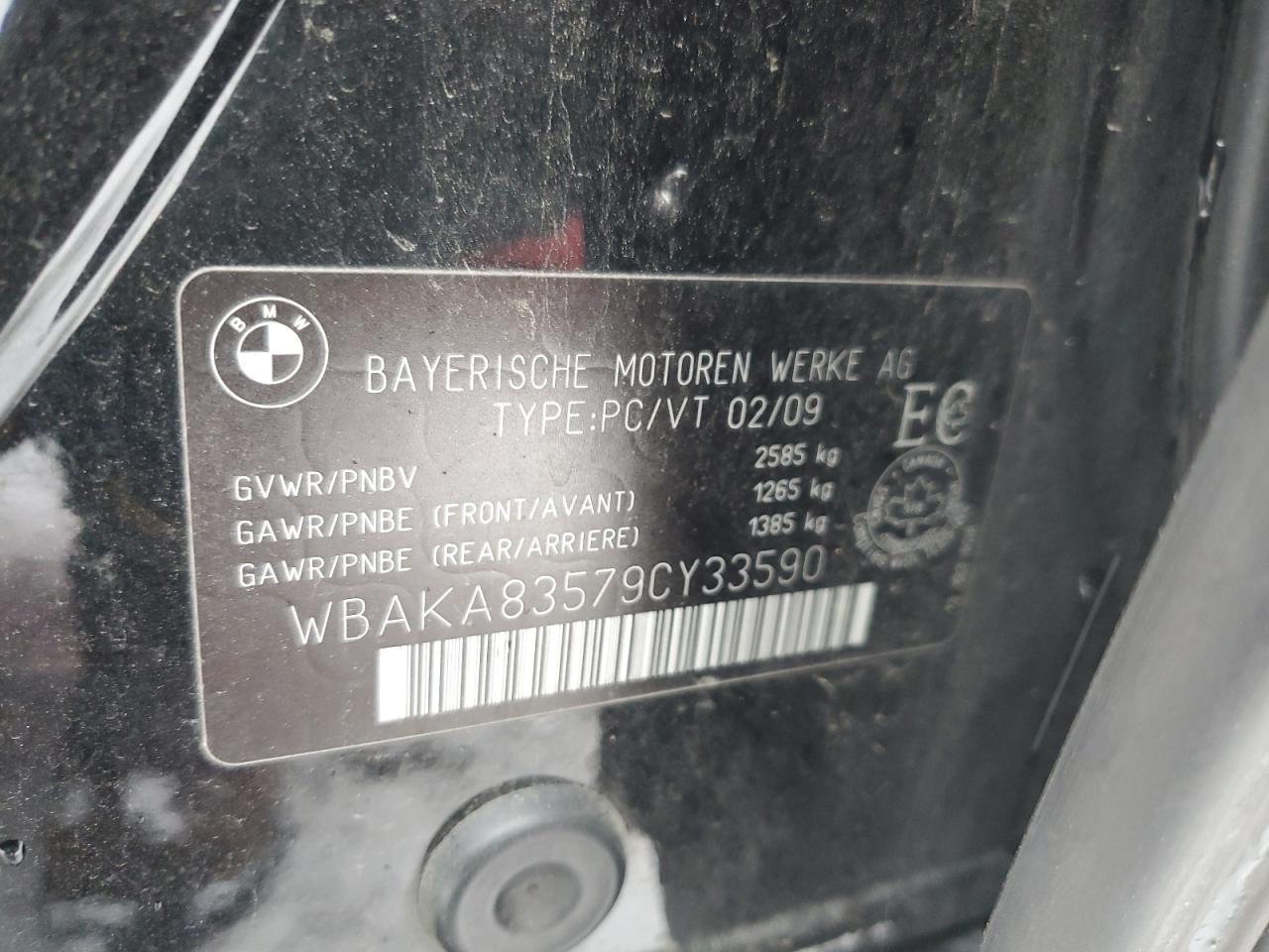 2009 BMW 750 I VIN: WBAKA83579CY33590 Lot: 92805265