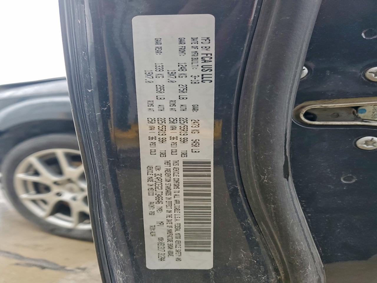 2018 Dodge Journey Gt VIN: 3C4PDCEG2JT346646 Lot: 94477995