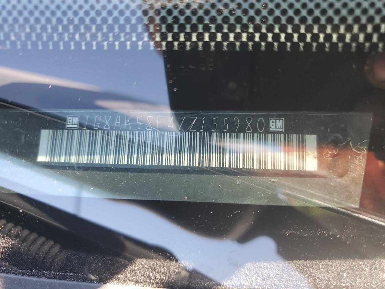 2007 Saturn Ion Level 3 VIN: 1G8AK58F47Z155980 Lot: 91317685