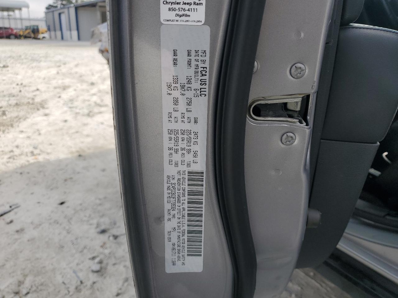 2015 Dodge Journey Sxt VIN: 3C4PDCBG3FT735324 Lot: 91851465