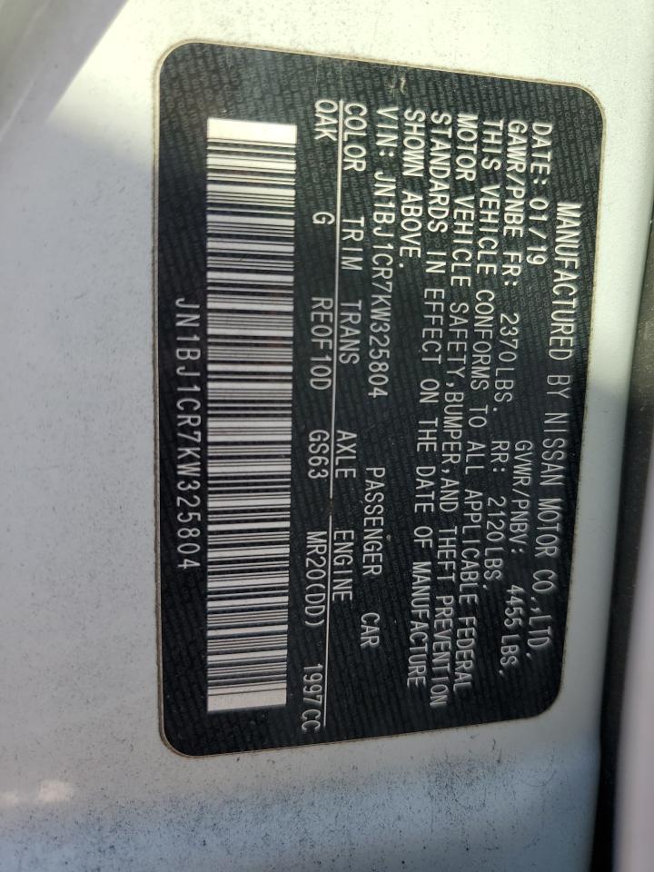 2019 Nissan Rogue Sport S VIN: JN1BJ1CR7KW325804 Lot: 93153685